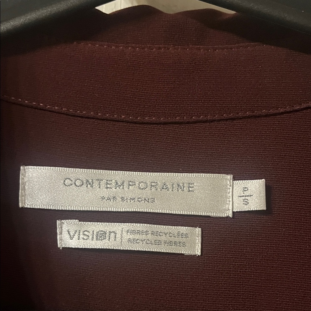 Simons Deep Burgundy Long Sleeve Dress - Picture 2 of 5